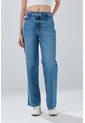 KOAJ Jean 90´S Infaltables Azul Medio Con Tiro Alto de Koaj