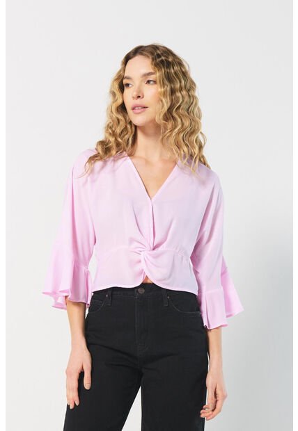 BLUSA KOAJ NUDO MANGA 3-4  8714 2/24