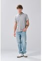 KOAJ Camiseta Gris Medio Polo Con Cuello En Rectilíneo de Koaj