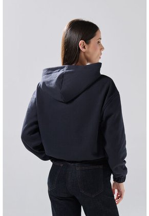 KOAJ Buzo Azul Intenso College Oversize Perchado Con Capota