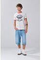KOAJ Camiseta Crema College Manga Corta Con Contrastes de Koaj