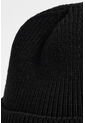 KOAJ Gorro Tejido Negro Con Marquilla Decorativa En Frente de Koaj