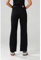 KOAJ Jean Straight Leg Bota Recta Negro Con Tiro Alto de Koaj