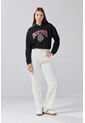 KOAJ Buzo Perchado Con Capota Negro Y Diseño College de Koaj