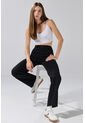 KOAJ Jean Straight Leg Bota Recta Con Tiro Alto Negro Y Bolsillos de Koaj