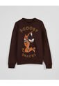 KOAJ Buzo Café Oscuro Cuello Redondo Oversize De Scooby-Doo de Koaj
