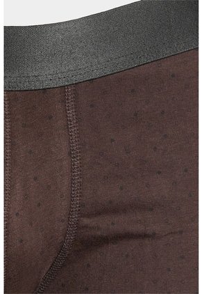 KOAJ Bóxer Brief-medio Café Oscuro Con Diseños De Puntos