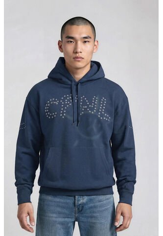 KOAJ Buzo Oversize Azul Oscuro Con Capota Y Arte De Timø Koaj