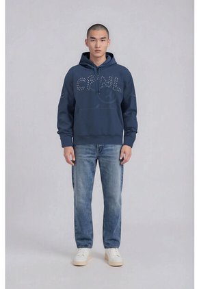 KOAJ Buzo Oversize Azul Oscuro Con Capota Y Arte De Timø