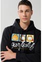 KOAJ Buzo Negro Con Capota, Bolsillo Y Diseño De Garfield de Koaj