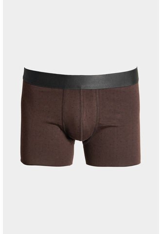 KOAJ Bóxer Brief-medio Café Oscuro Con Diseños De Puntos Koaj