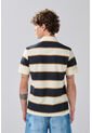 KOAJ Camiseta Polo Kaki Clara Con Manga Corta Y Rayas Azules de Koaj