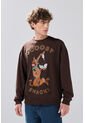 KOAJ Buzo Café Oscuro Cuello Redondo Oversize De Scooby-Doo de Koaj