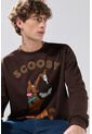 KOAJ Buzo Café Oscuro Cuello Redondo Oversize De Scooby-Doo de Koaj