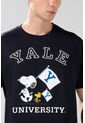 KOAJ Camiseta De Snoopy & Yale Azul Intensa Con Manga Corta de Koaj