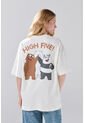 KOAJ Camiseta Oversize Crema Cuello Redondo De Osos Escandalosos de Koaj