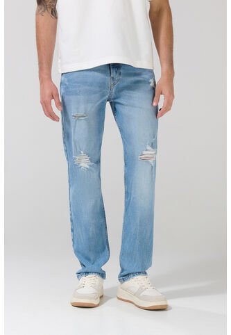 KOAJ Jean Ceñido Skinny Azul Medio Con Desgastes Y Tiro Bajo Koaj