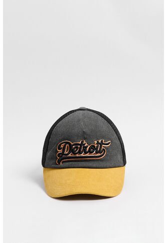 Cachucha Negra Trucker College Con Visera Amarilla Koaj