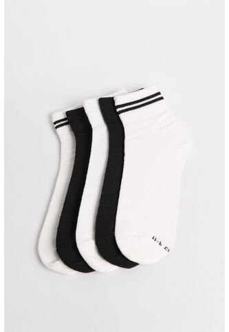 Paquete X3 De Medias Unicolores Cortas Con Diseño De Rayas Koaj