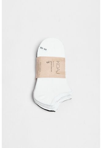 KOAJ Paquete X5 De Medias Unicolores Tobilleras Con Texturas Finas Koaj
