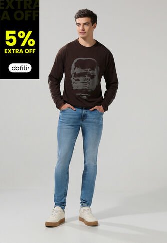 KOAJ Jean Azul Medio Skinny Ceñido Con Tiro Bajo Y Bolsillos Koaj