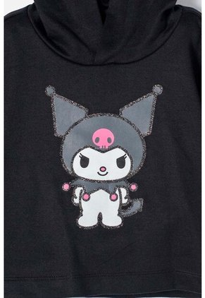 Camiseta De Kuromi Con Capucha Negro Para Niña. 12