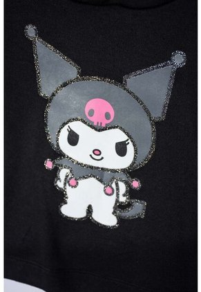Camiseta De Kuromi Con Capucha Negro Para Niña. 12