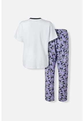 Pijama De My Melody & Kuromi Blanca Y Multicolor De Pantalón Largo Para Mujer M