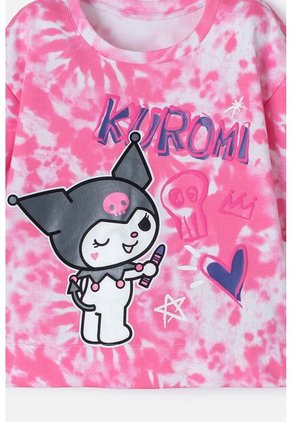Conjunto De Kuromi Rosado Con Pantalón Largo Para Niña 14