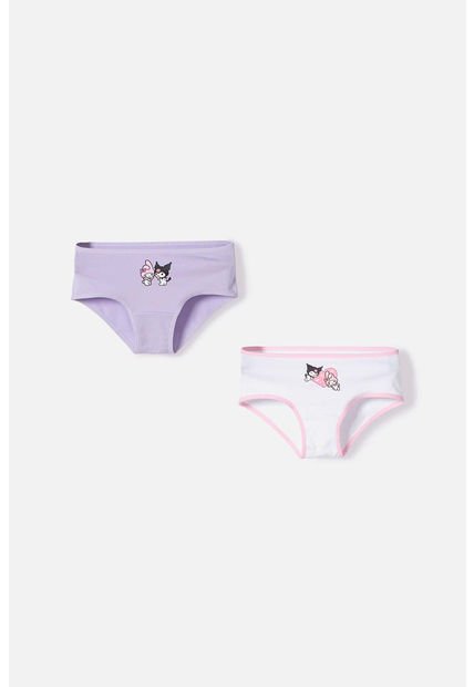 Pack X2 Panties De My Melody & Kuromi Lavanda En Dúo Para Niña 10
