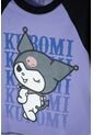 Camiseta De Kuromi Lila Y Negra Estampada En Frente Para Niña 14 de KUROMI