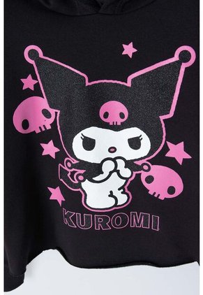 Buzo De Kuromi Negro Con Capucha Para Niña 10