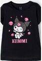 Camiseta De Kuromi Manga Corta Negro Para Niña 8 de KUROMI