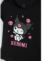 Camiseta De Kuromi Manga Corta Negro Para Niña 12 de KUROMI