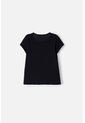 Camiseta De Kuromi Manga Corta Negro Para Niña 8 de KUROMI