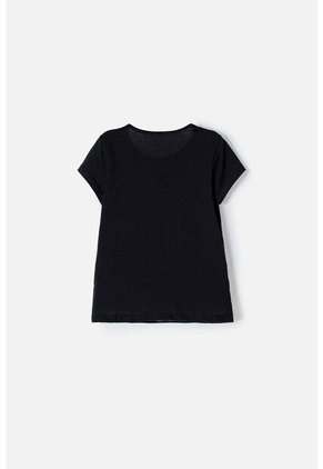 Camiseta De Kuromi Manga Corta Negro Para Niña 8