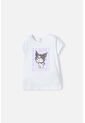 Camiseta De Kuromi Manga Corta Blanco Para Niña 12 de KUROMI