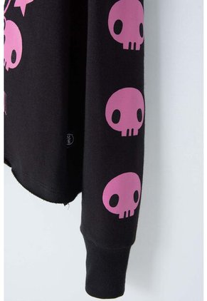 Buzo De Kuromi Negro Con Capucha Para Niña 14