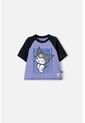 Camiseta De Kuromi Lila Y Negra Estampada En Frente Para Niña 8 de KUROMI