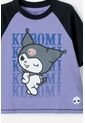 Camiseta De Kuromi Lila Y Negra Estampada En Frente Para Niña 8 de KUROMI
