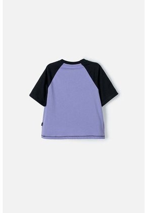 Camiseta De Kuromi Lila Y Negra Estampada En Frente Para Niña 8