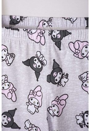 Pijama De My Melody & Kuromi Gris Y Blanca De Pantalón Largo Para Niña 12