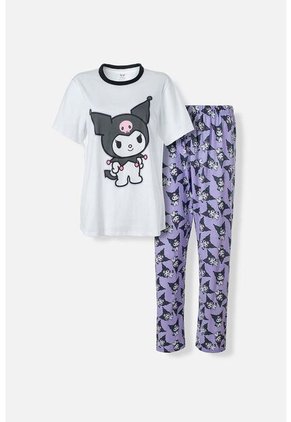 Pijama De My Melody & Kuromi Blanca Y Multicolor De Pantalón Largo Para Mujer M