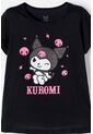 Camiseta De Kuromi Manga Corta Negro Para Niña 12 de KUROMI