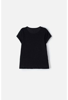 Camiseta De Kuromi Manga Corta Negro Para Niña 12