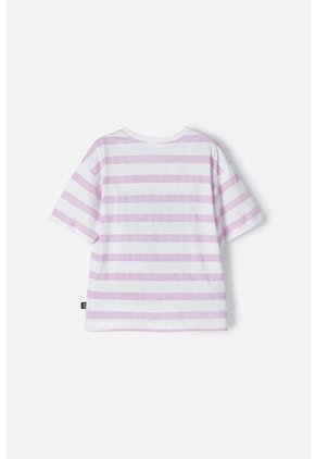 Camiseta De Kuromi Rosada Y Blanca Con Diseño A Rayas Para Niña 10