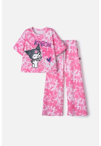 Conjunto De Kuromi Rosado Con Pantalón Largo Para Niña 12 KUROMI