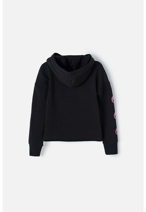Buzo De Kuromi Negro Con Capucha Para Niña 14