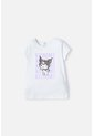Camiseta De Kuromi Manga Corta Blanco Para Niña 4 de KUROMI