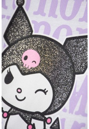Camiseta De Kuromi Manga Corta Blanco Para Niña 4